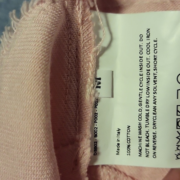 Liberal Youth Ministry Cropped Denim Button Up Shirt in Baby Pink M NWT HTF - Picture 11 of 13